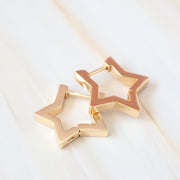 gold issy star hoop earrings 