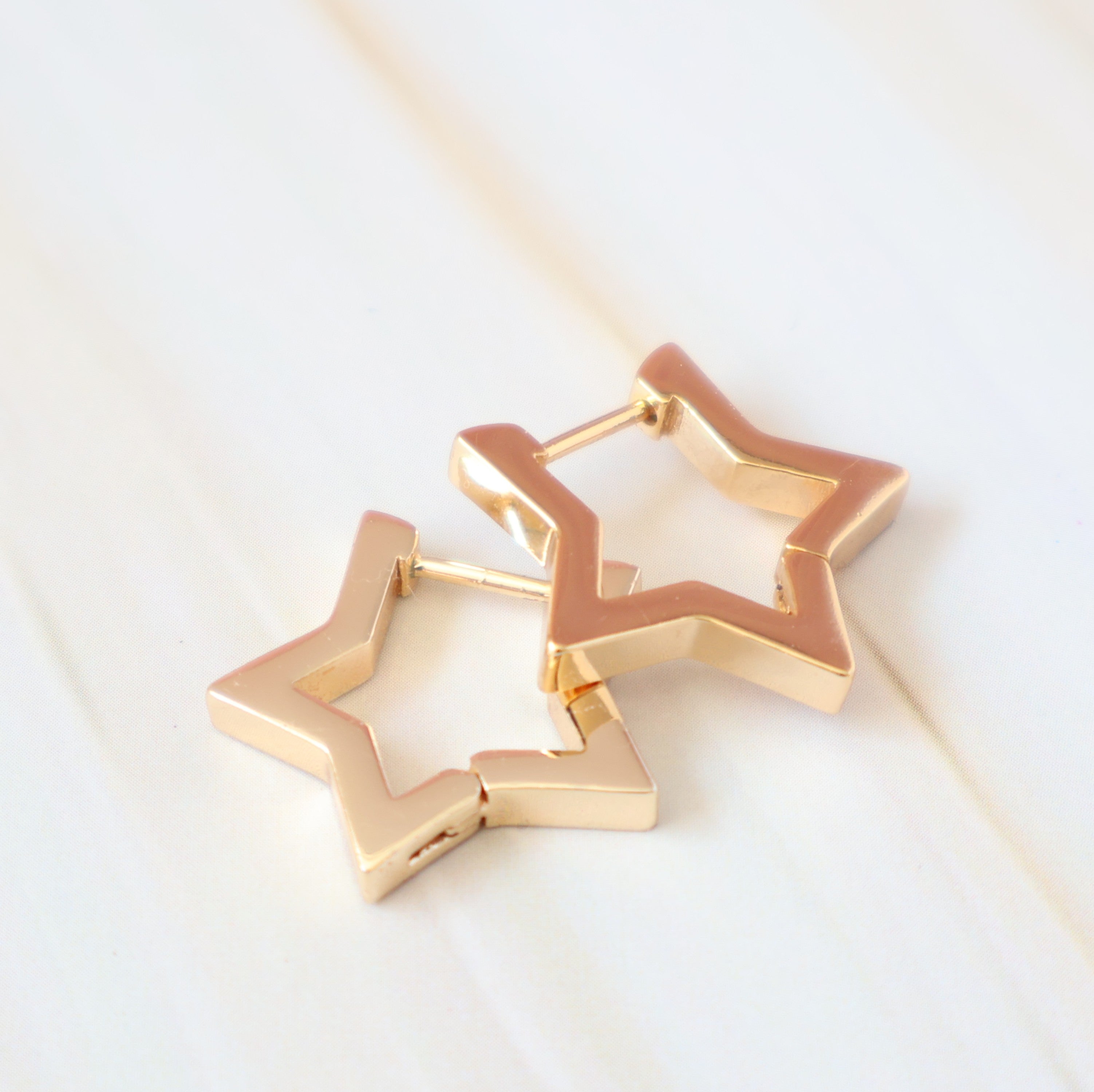 issy star gold hoop earrings 