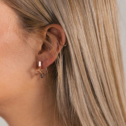 star shaped hoop earrings 
