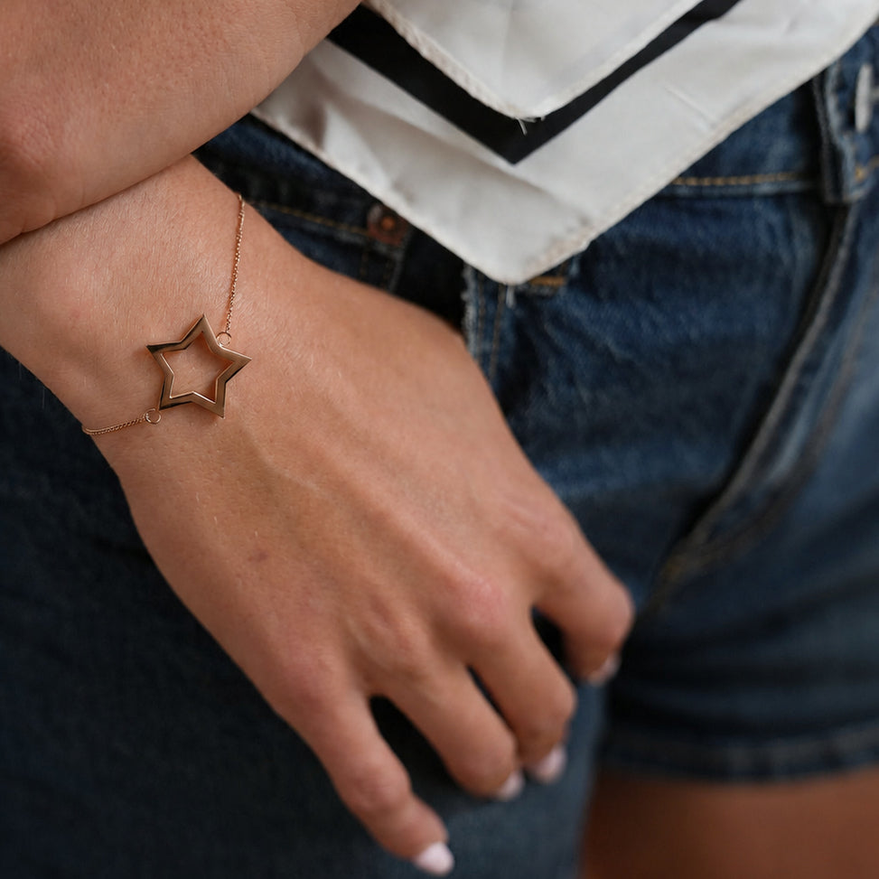 rose gold star bracelet 